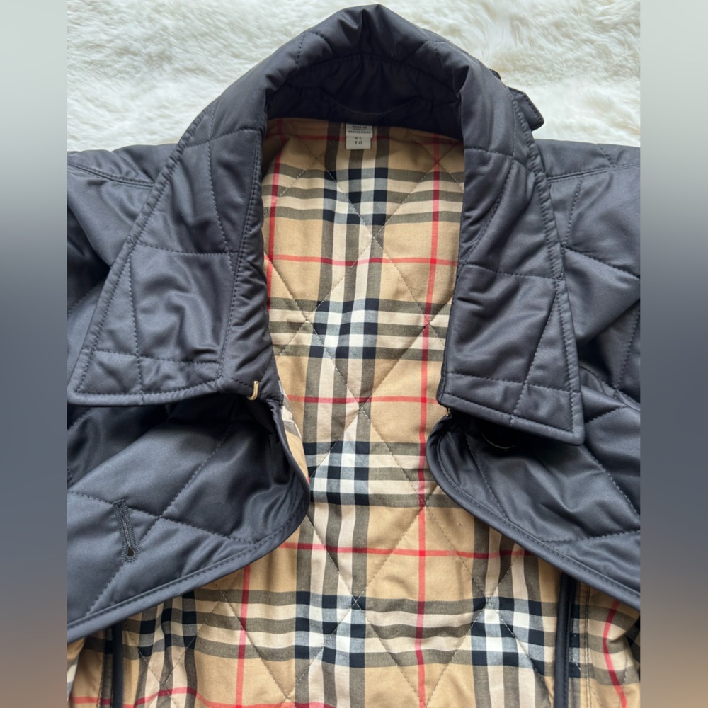 Burberry Fernleigh Quilted Jacket Black Check Lined XL - Picture 16 of 16